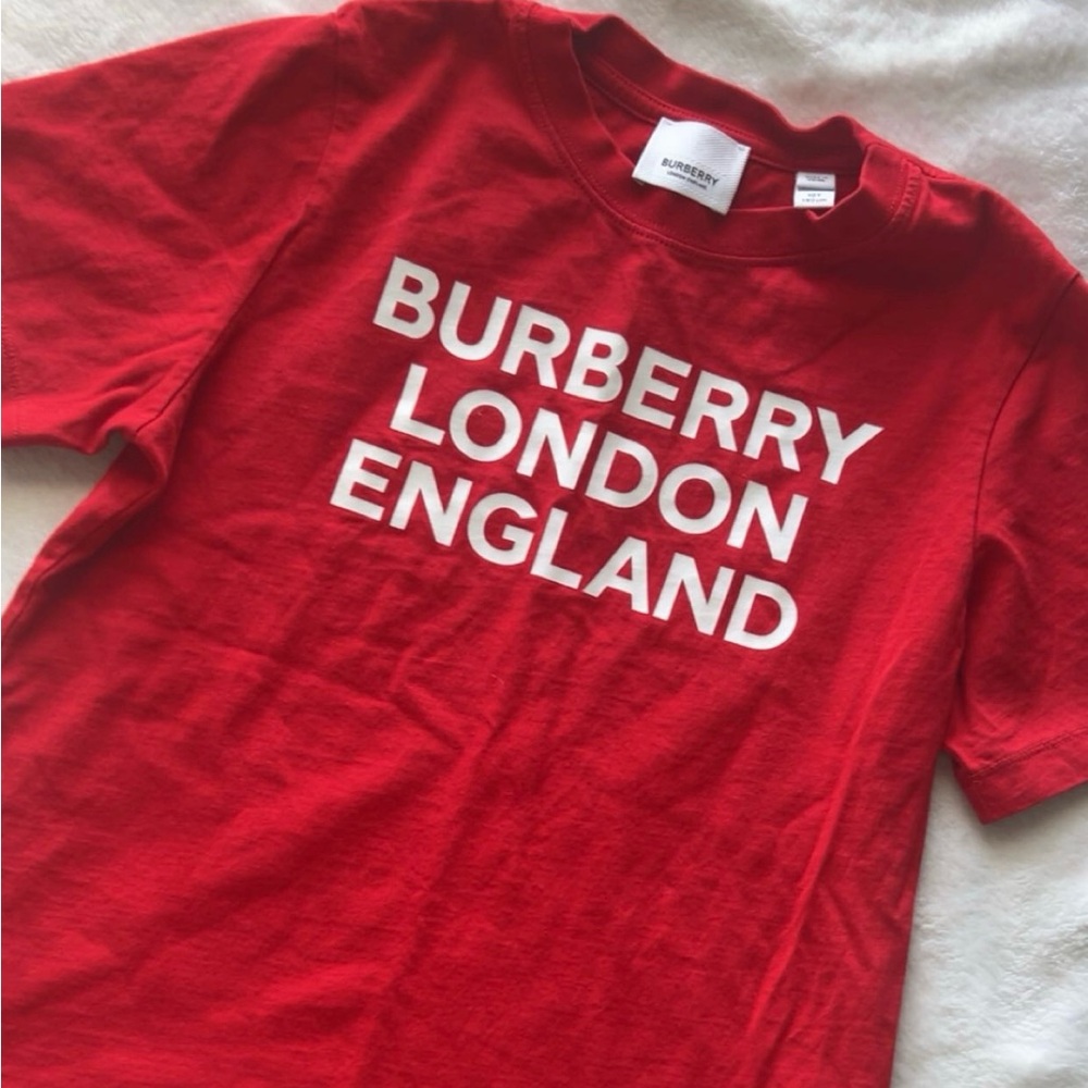 Burberry Kids Red Graphic T-Shirt